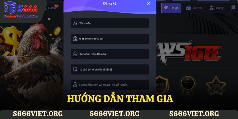 Hướng dẫn tham gia vào địa điểm cá cược S666