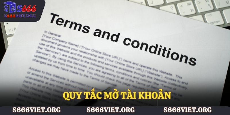 Quy tắc mở tài khoản