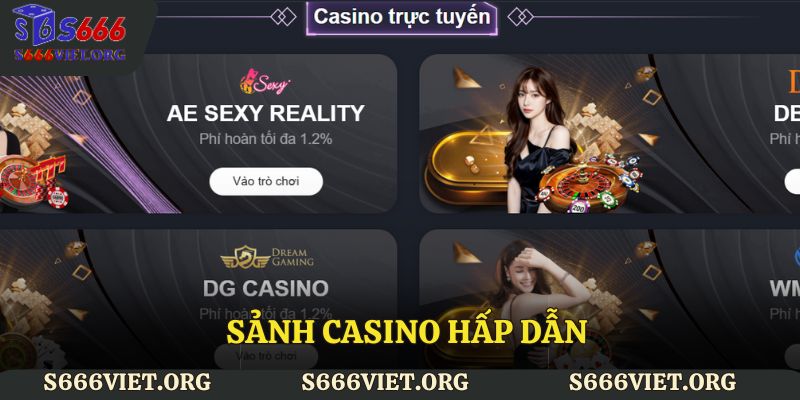 Sảnh casino hấp dẫn